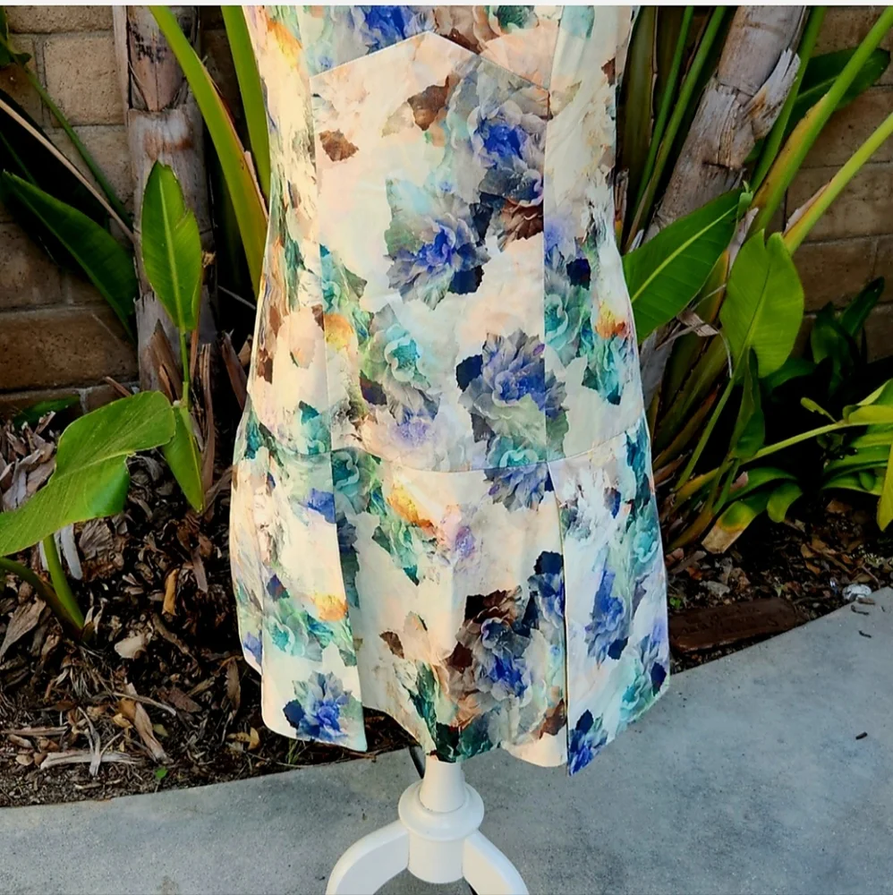 LAST CHANCE!!  Rebecca Taylor Enchanted Gardens Floral Print Dress, Size 6 - Picture 2 of 11
